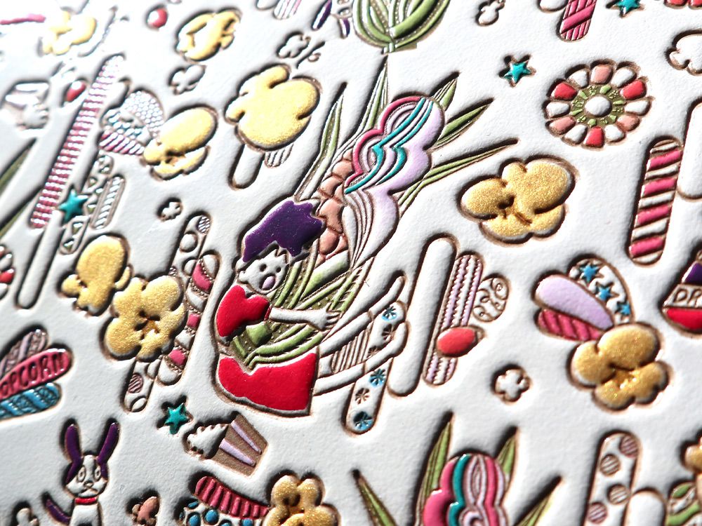 Popcorn Girl (Vitamin colors) Square Coin Purse