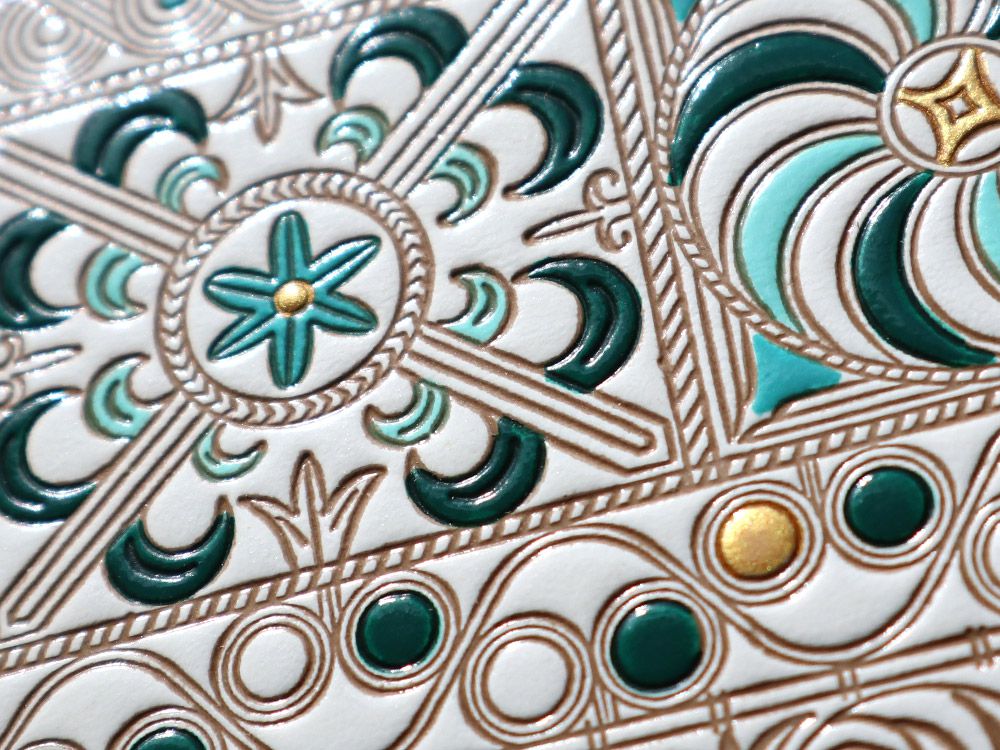 KINSHA - Persia Tiles (Green) Zip Around Bi-Fold Wallet