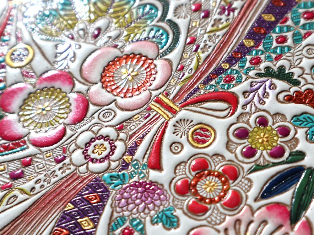 Noshi Ribbons Zippered Long Wallet