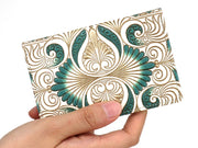 Rocaille (Ivy Green) Double Sided Business Card Case