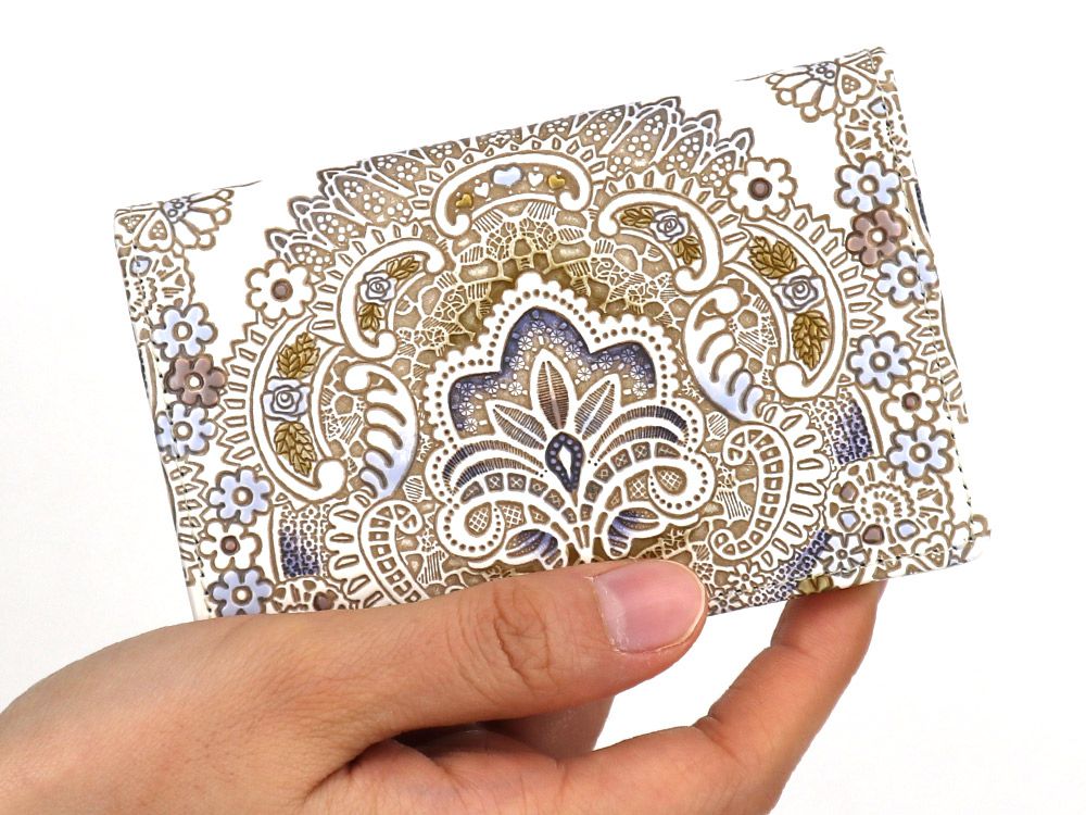 Antique Lace (Blue) Business Card Case