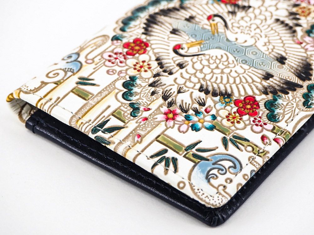 Facing Cranes Business Card Case