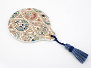 Flowers and Cats (Indigo) Hand Mirror