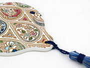 Flowers and Cats (Indigo) Hand Mirror
