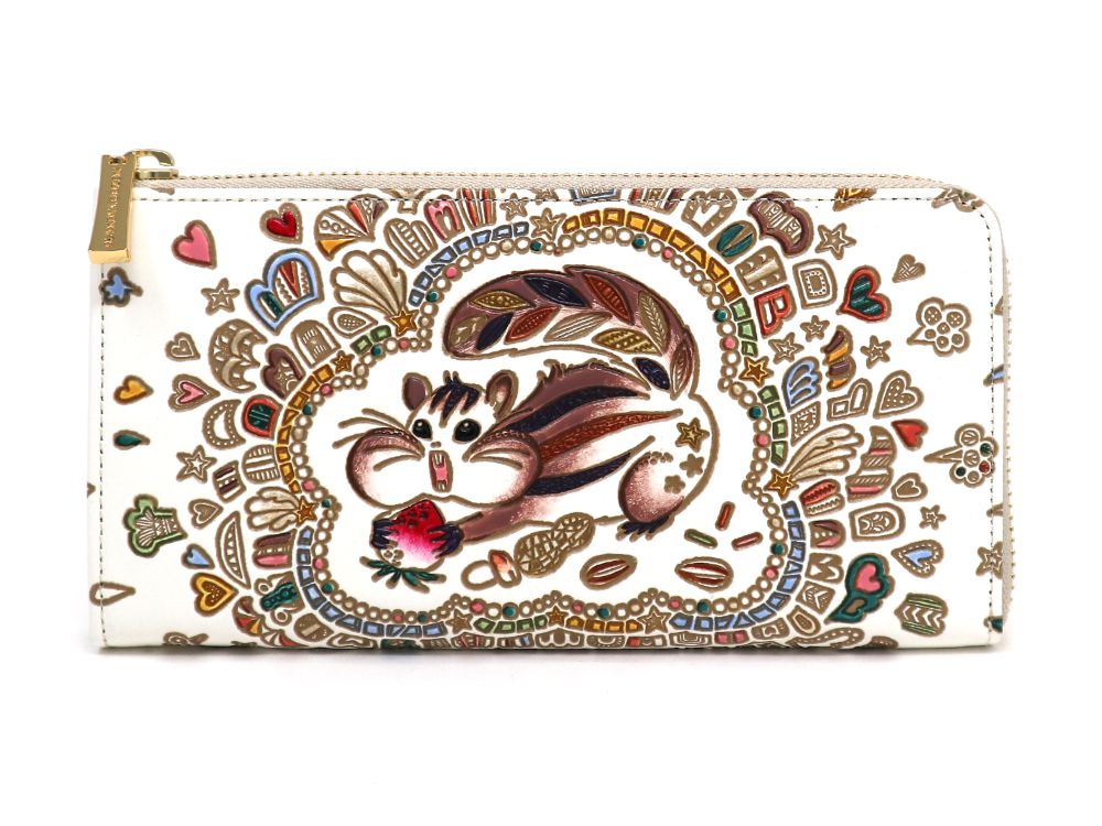 Foodie Squirrel L-shaped Long Wallet