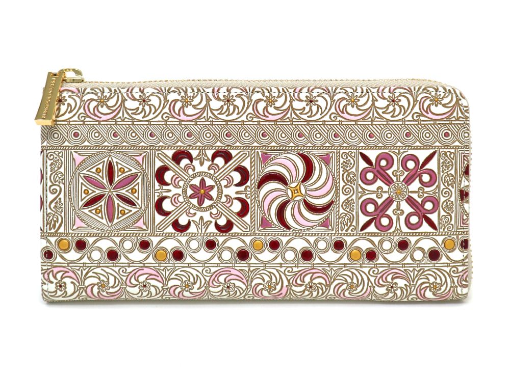 KINSHA - Persia Tiles (Pink) L-shaped Long Wallet