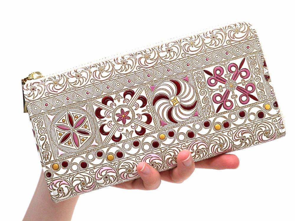 KINSHA - Persia Tiles (Pink) L-shaped Long Wallet