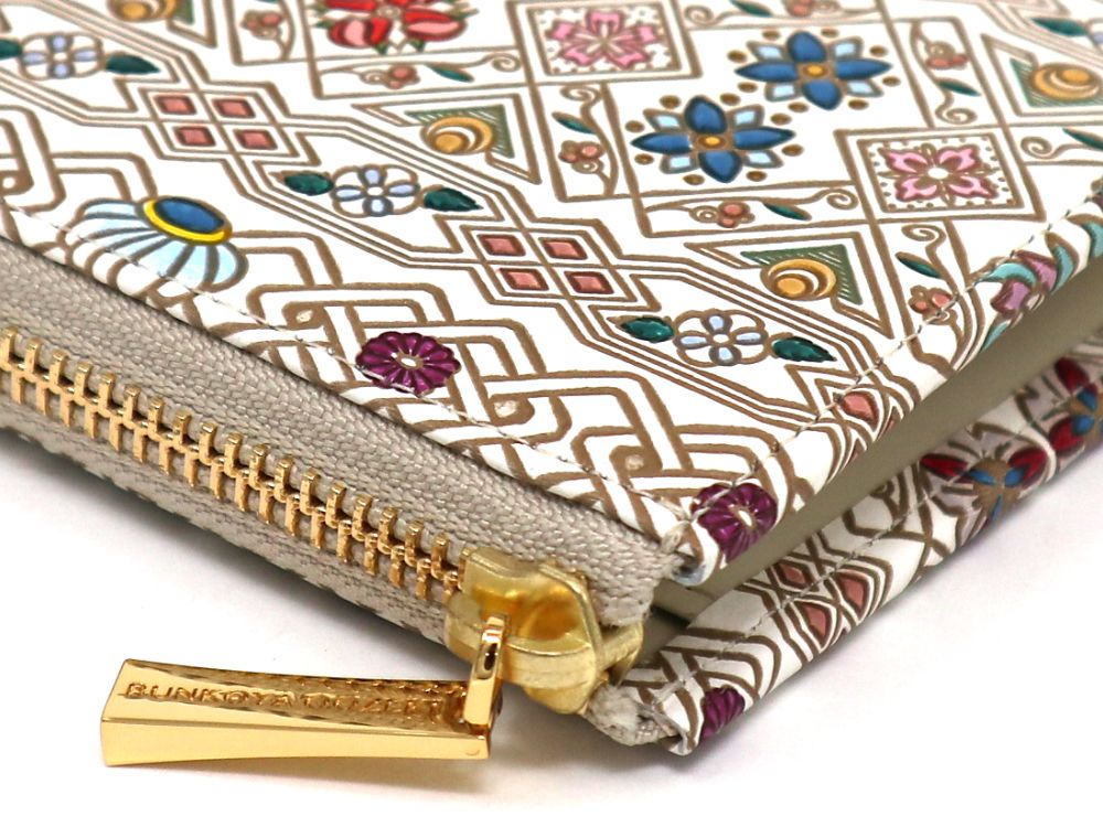 HANABISHI Traditional Flower Patterns L-shaped Long Wallet