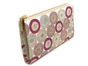 Umbrella Chrysanthemums (Peach Blossom) L-shaped Long Wallet