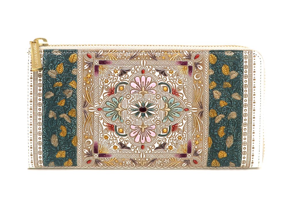 Golden Tapestry L-shaped Long Wallet