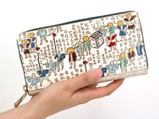 Daimyo Procession with Kanji Zippered Long Wallet
