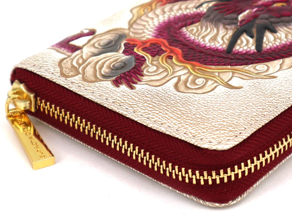 Dragon God (Wine) Zippered Long Wallet