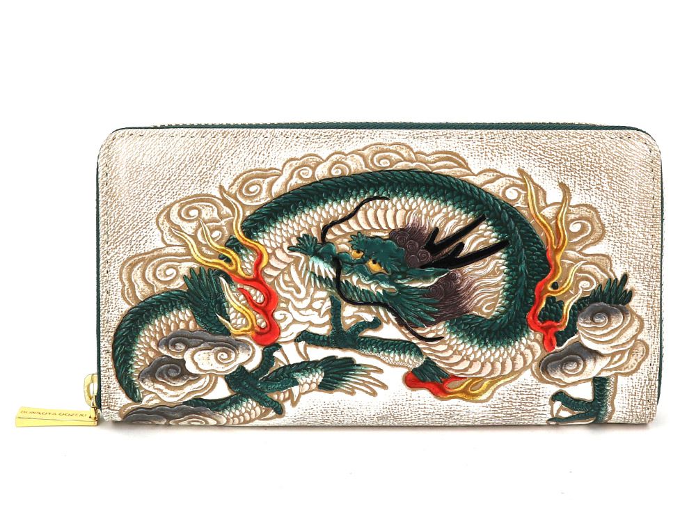 Dragon God (Green) Zippered Long Wallet