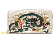 Dragon God (Green) Zippered Long Wallet