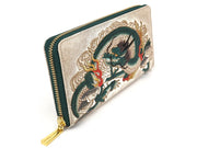 Dragon God (Green) Zippered Long Wallet