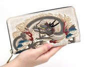 Dragon God (Gray) Zippered Long Wallet
