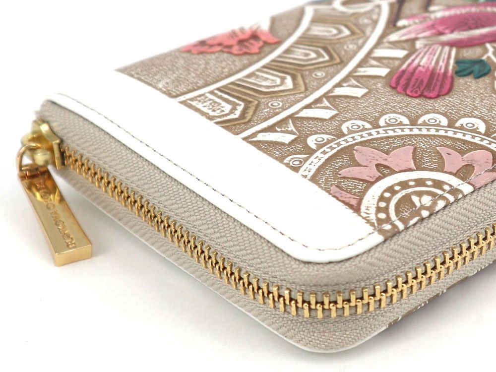 Pink Parrot Zippered Long Wallet
