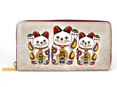 MANEKINEKO - Lucky Cat Zippered Long Wallet