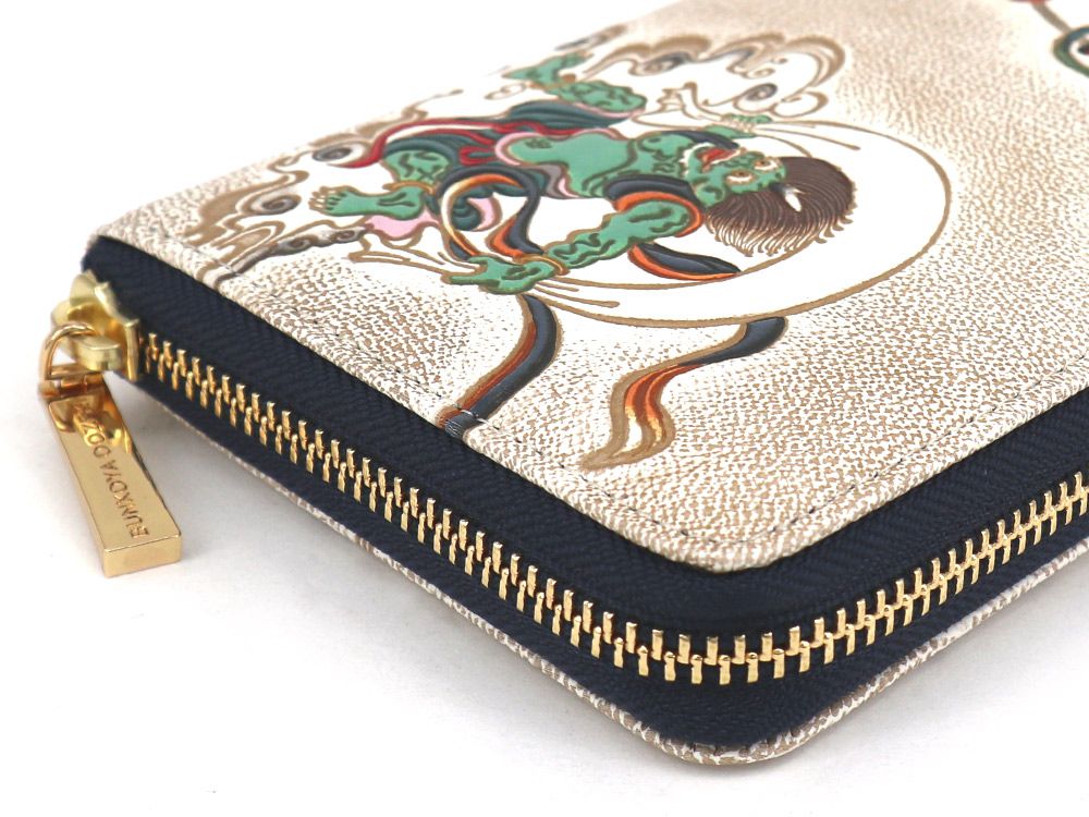 FUJIN RAIJIN - Gods of Wind and Thunder Zippered Long Wallet