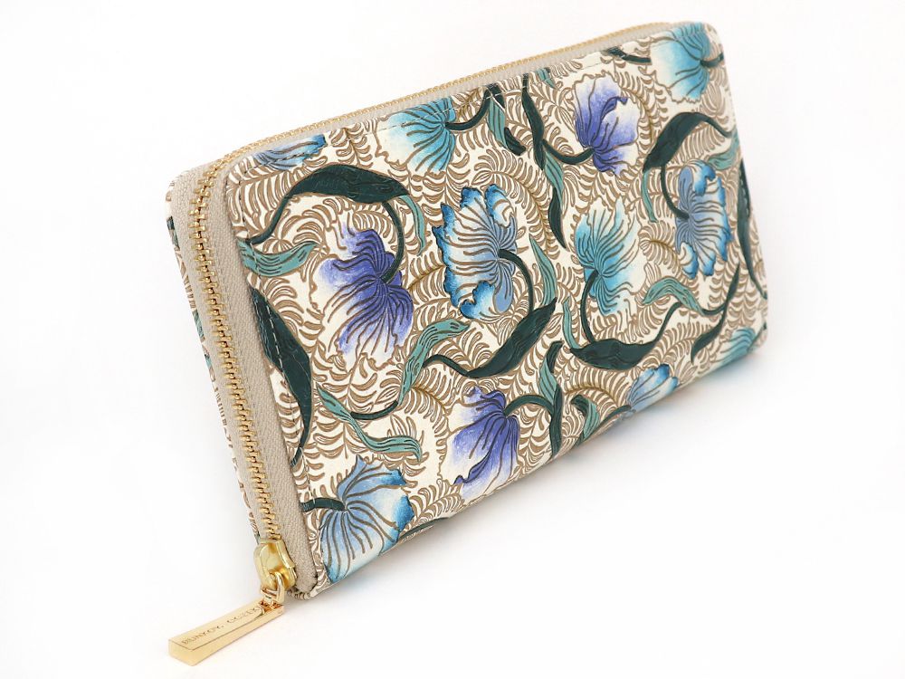 North Garden (Turquoise) Zippered Long Wallet