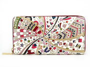 Glossy Hearts Zippered Long Wallet