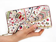 Glossy Hearts Zippered Long Wallet