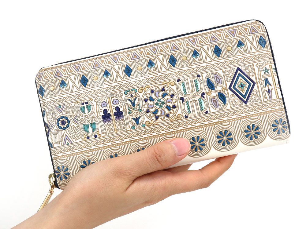 Apollo (Blue) Zippered Long Wallet