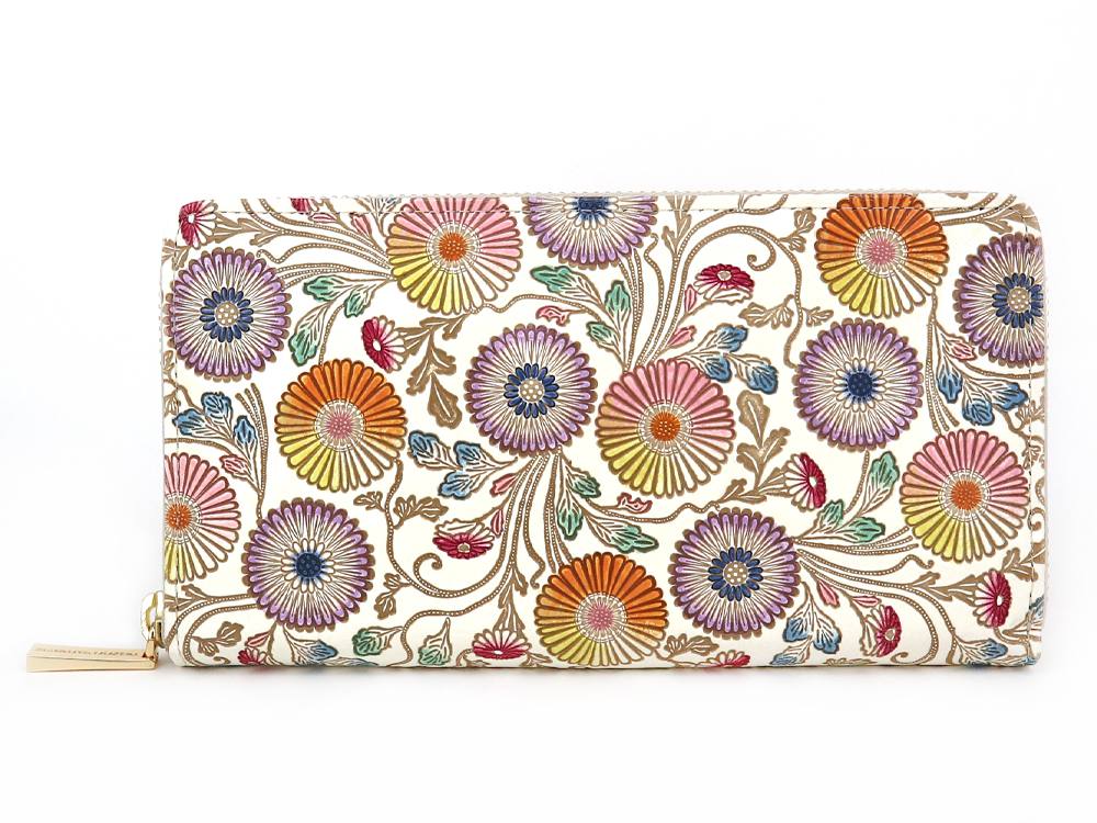 SARASAGIKU - Chrysanthemum Zippered Long Wallet