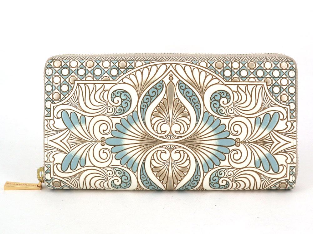 Rocaille (Blue) Zippered Long Wallet