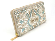 Rocaille (Blue) Zippered Long Wallet