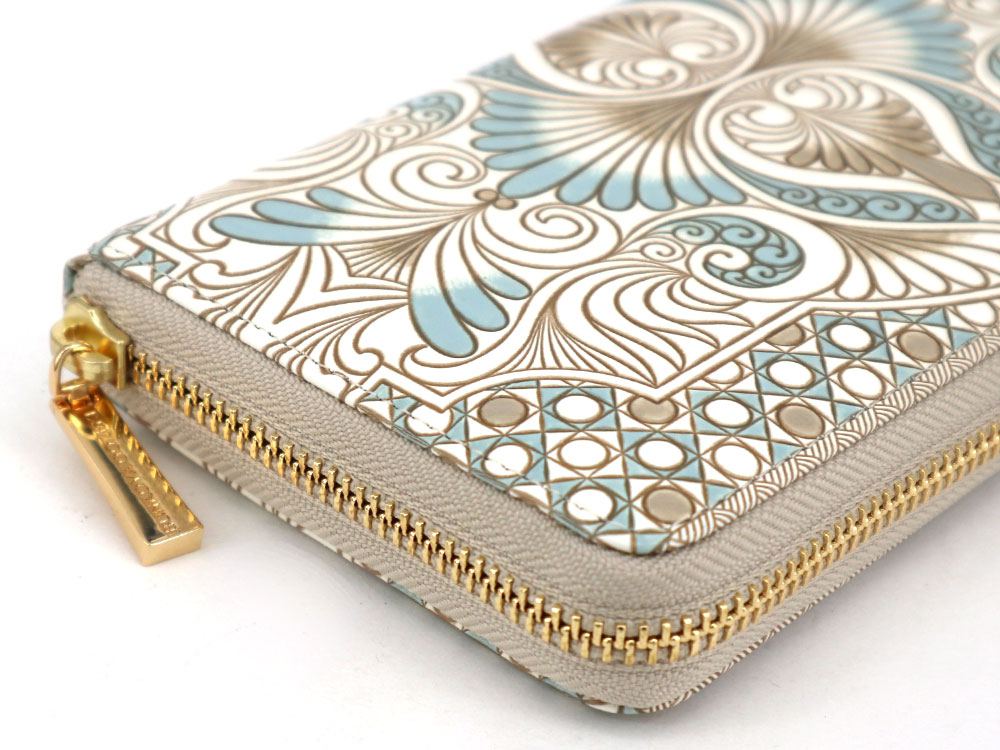 Rocaille (Blue) Zippered Long Wallet