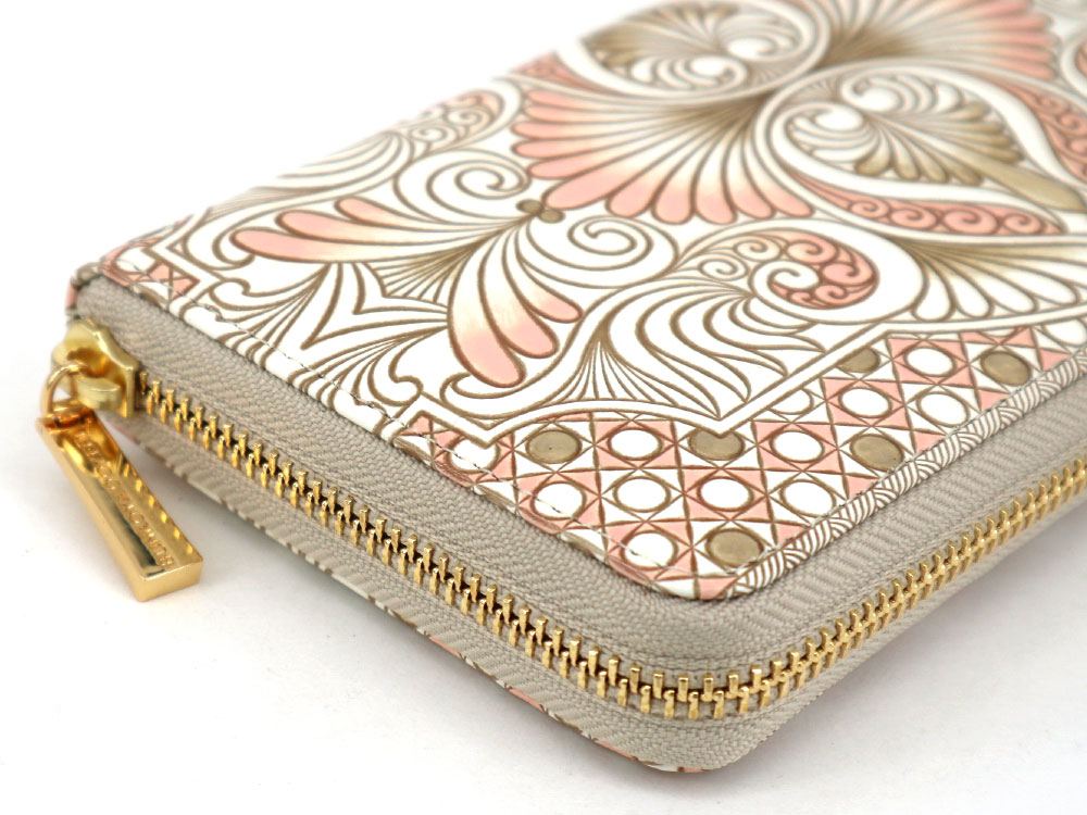 Rocaille (Pink) Zippered Long Wallet