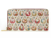 Flowers and Cats (Rose) Zippered Long Wallet