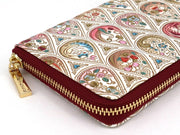 Flowers and Cats (Rose) Zippered Long Wallet