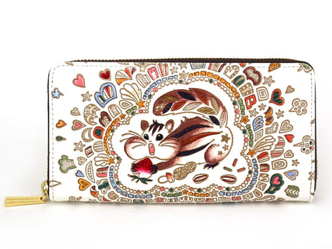 Foodie Squirrel Zippered Long Wallet