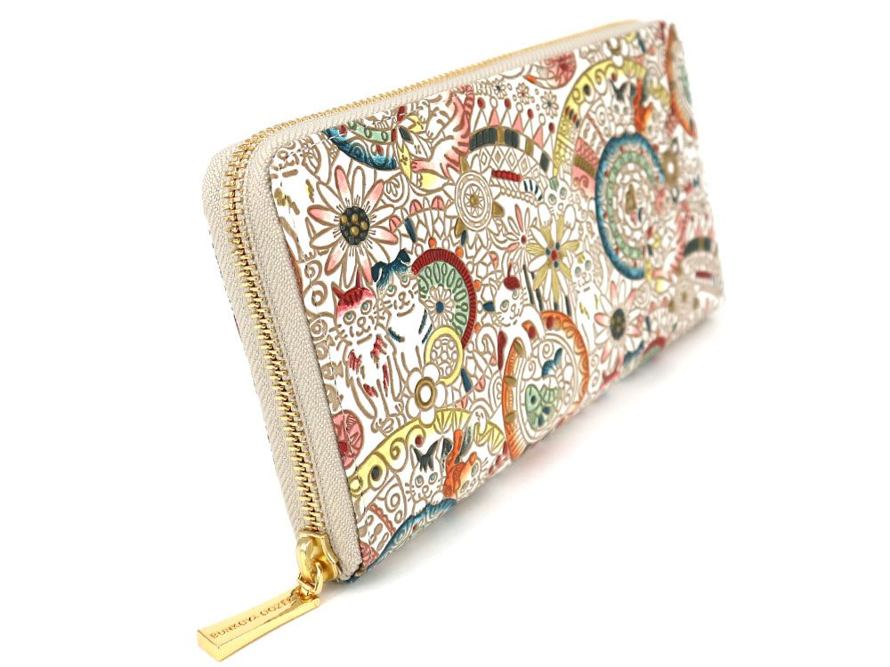 Camouflaged Cats Zippered Long Wallet