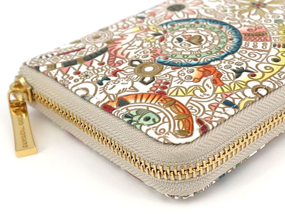 Camouflaged Cats Zippered Long Wallet