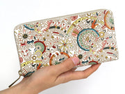 Camouflaged Cats Zippered Long Wallet