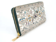 Egyptian Design (#1) Zippered Long Wallet