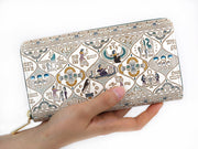 Egyptian Design (#1) Zippered Long Wallet