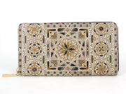 Carreau (Black) Zippered Long Wallet