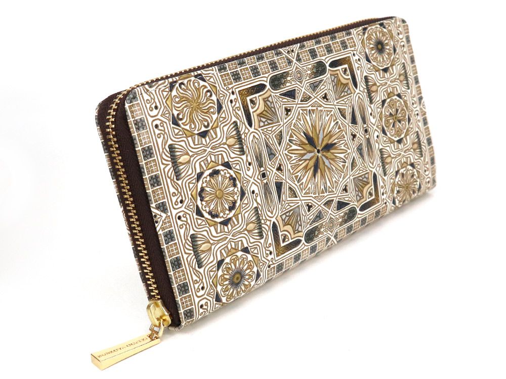 Carreau (Black) Zippered Long Wallet