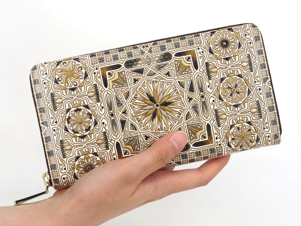 Carreau (Black) Zippered Long Wallet