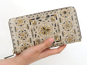 Carreau (Black) Zippered Long Wallet