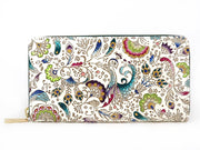 Peacock Zippered Long Wallet