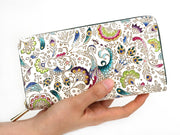 Peacock Zippered Long Wallet