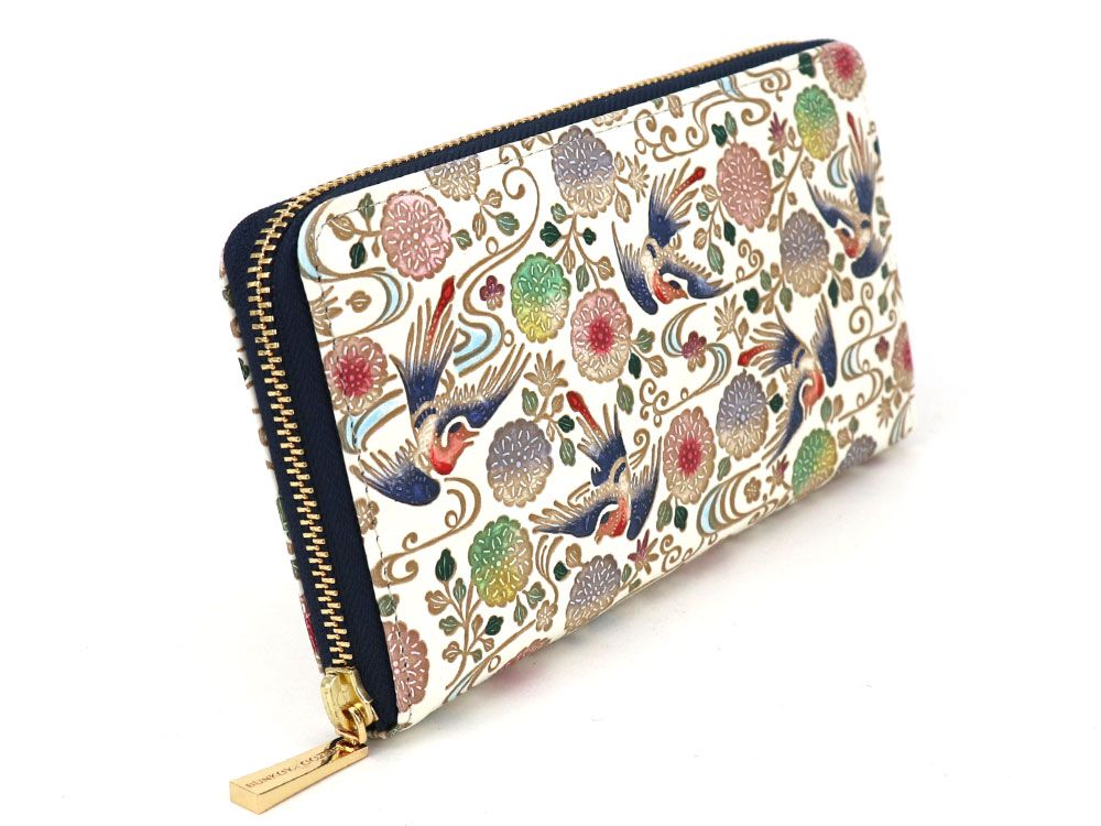 KACHO - Birds and Flowers Zippered Long Wallet