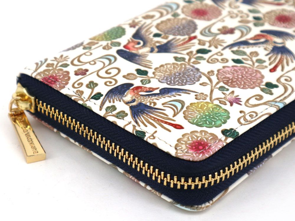 KACHO - Birds and Flowers Zippered Long Wallet