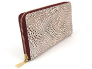CHIRIMEN Fabric (Pink) Zippered Long Wallet