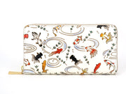 Gold Fishes Zippered Long Wallet